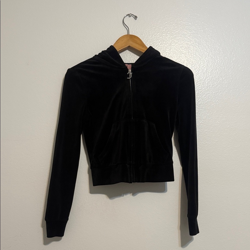 Juicy x Aero Black Zip-up Hoodie
